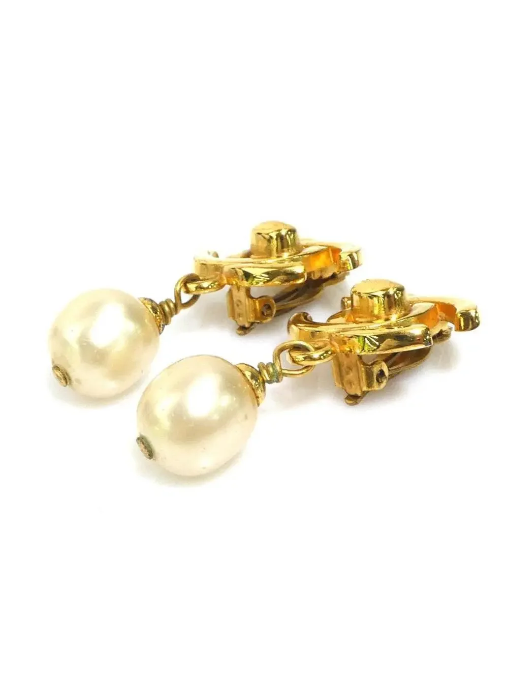 Auth Chanel Vintage Cc Logo Earrings #293543C45B